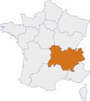 carte France région auvergne rhône alpes