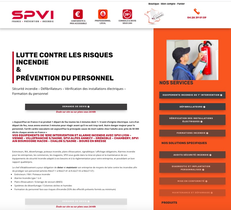 creation site web SPVI villefranche sur Saone